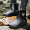 Rubber Rain Boot Fishing Shoes Casual Waterproof Comfortable Fashion Non-slip Strong Wear-resistant Trend Large Size 48
