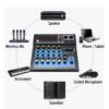 48V Портативный Bluetooth 6-канальный Микшерный пульт Аудиомикшер с USB DJ Звуковой микшер MP3 Разъем Усилитель Караоке