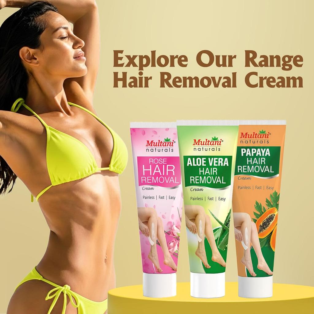 Multani Natural Gold Hair Removal Cream 60 ml Pack of 2 Radiance Formula Enriched With Gold Pearl Powder Vitamin E