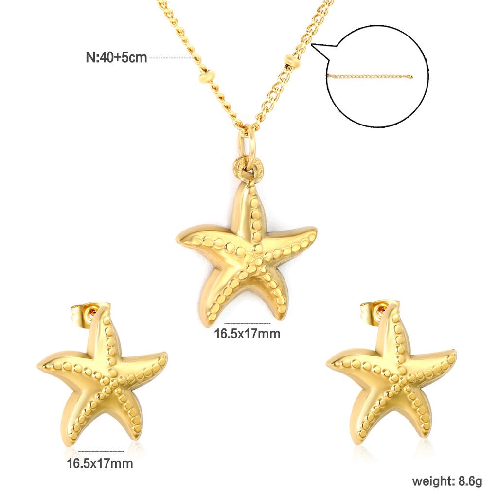 Luxury Fashion Clover Earrings And Necklace Jewelry Set Elegant Earring Gift Box