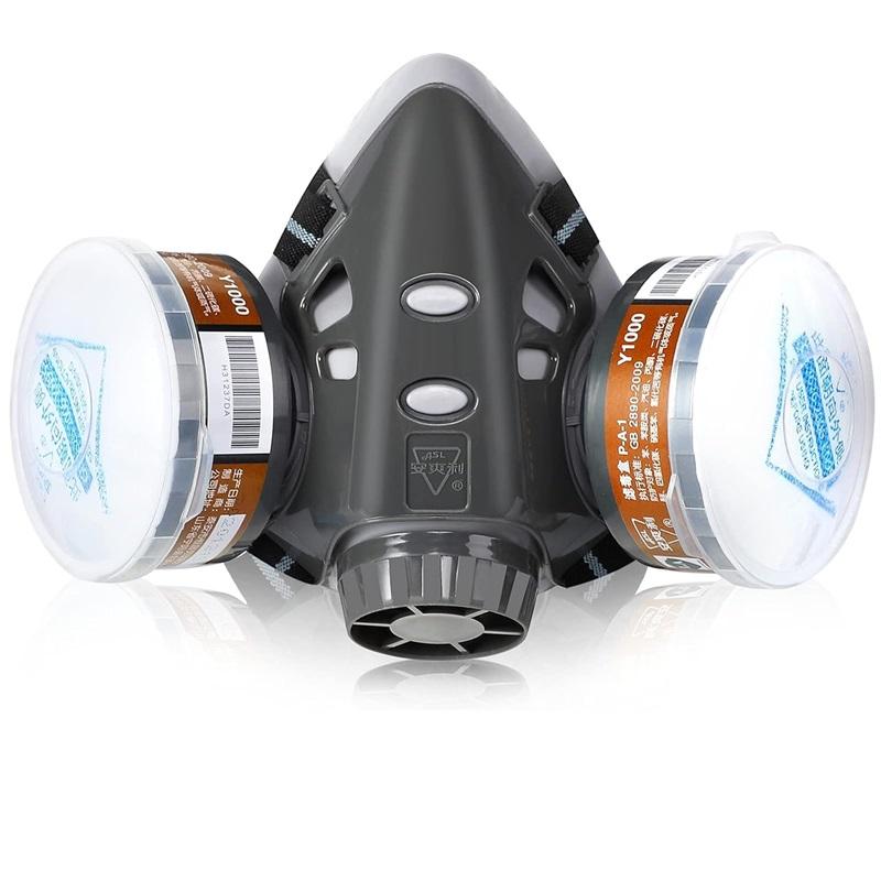 Reusable Face Cover with Filters Set,Carbon Respirator for Painting Against Gas/Dust/Organic Vapors/Smells/Fumes/Sawdust/Asbestos