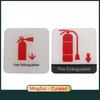 Fire Extinguisher Signs Sticker Public Place Logo Acrylic Wall Stickers Warning Badge Notice Store Inside Warning Plaque