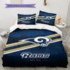Los Angeles Rams Pattern Bedding Set Quilt Cover Pillowcase Home Decor Gift (1 * duvet cover + 2 * pillowcase, without core)