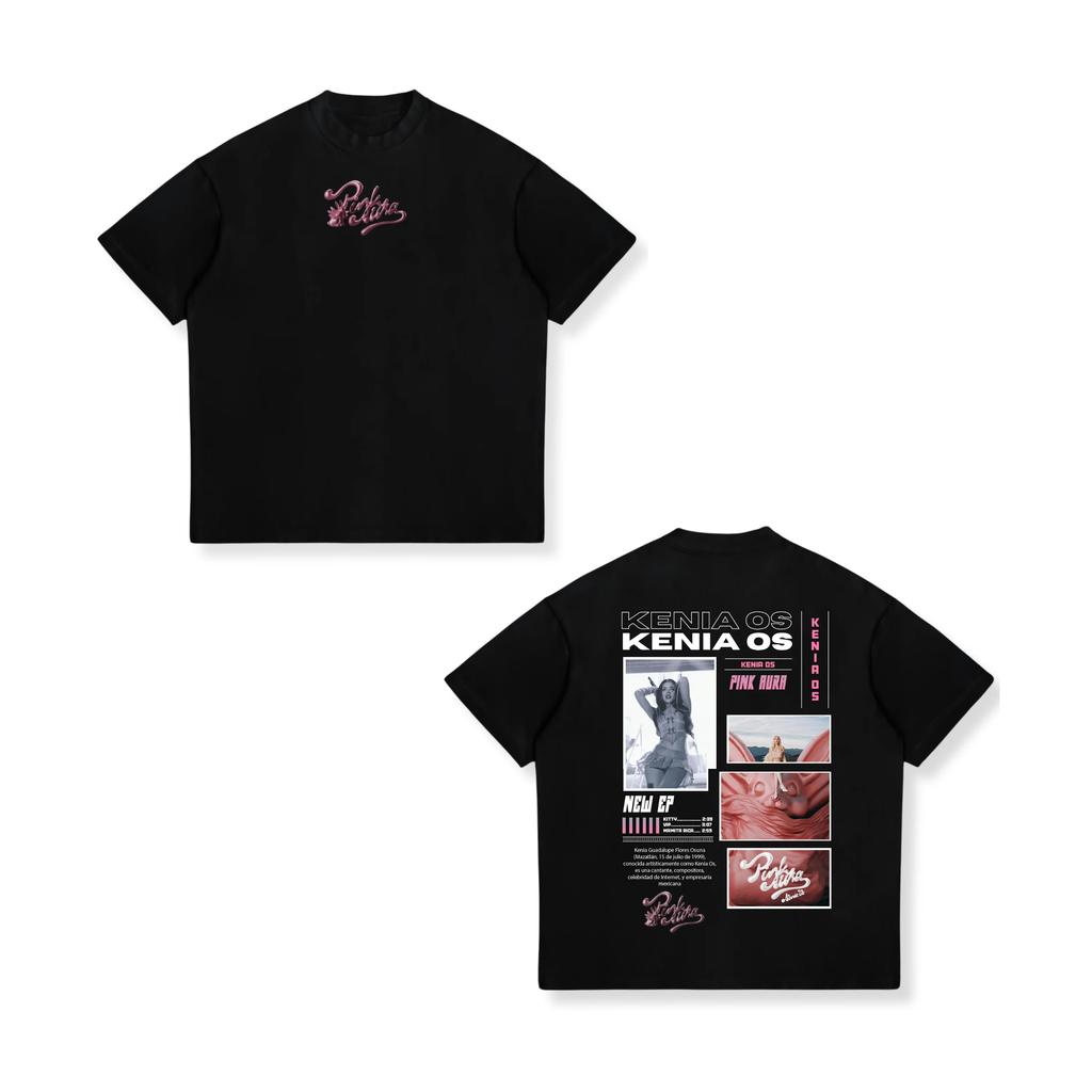 Singer Kenia Os Pink Aura Album 2025 T Shirt Unisex Women Trendy Vintage Harajuku TShirt Oversized Cotton Y2k Tshirts Streetwear