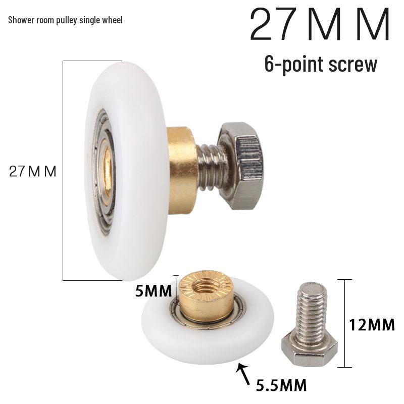Shower Door Sliding Roller Wheel Pulley Accessory for Glass Doors