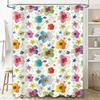 New Arrival Charming Brown Dog Print Shower Curtain Waterproof Bathroom Decor