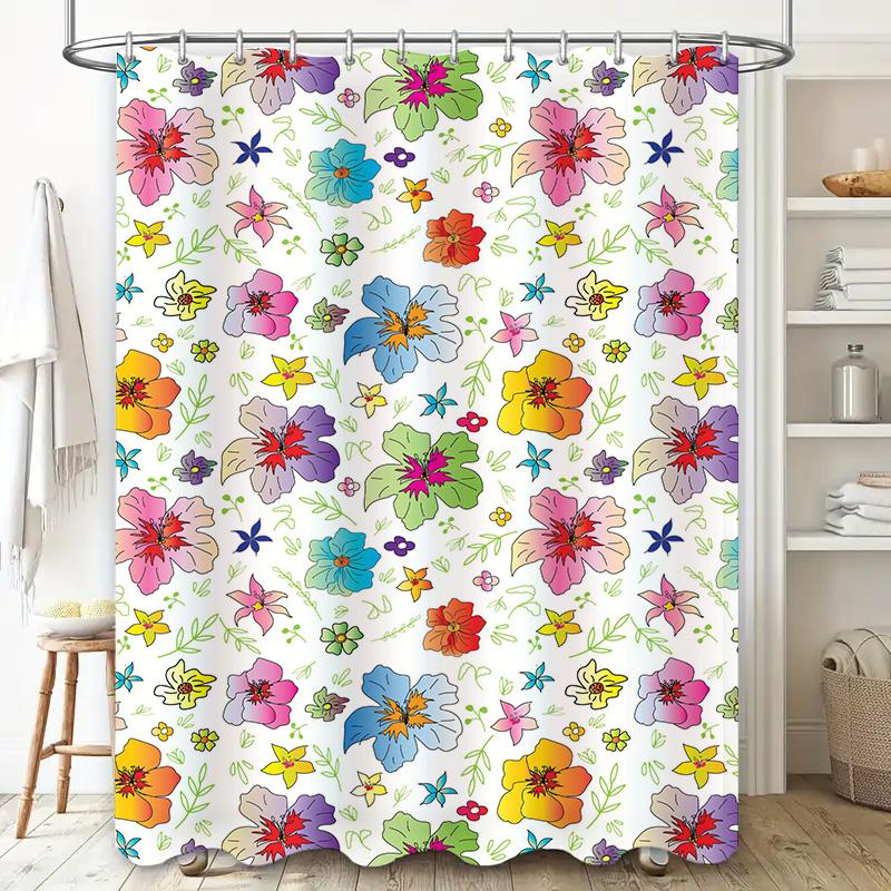 New Arrival Charming Brown Dog Print Shower Curtain Waterproof Bathroom Decor