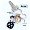 Cartoon Beautiful Girl Cat Keychain Moon Star  Metal Pendant Cute Personality Couple Bag Ornaments