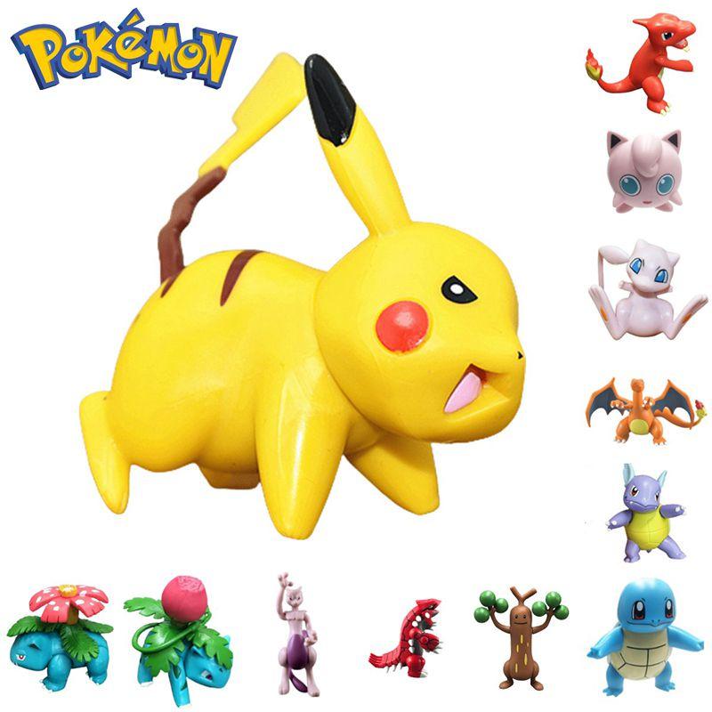 Colorful Pokemon Collection Doll Figure Pikachu Mewtwo Charizard For Kids Gift