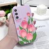 Чехол-тюльпан кораллового цвета для Samsung Galaxy A55 A35 A25 A15 A05 A05S A54 A34 A24 A14 A04 A04S A04E 4G 5G