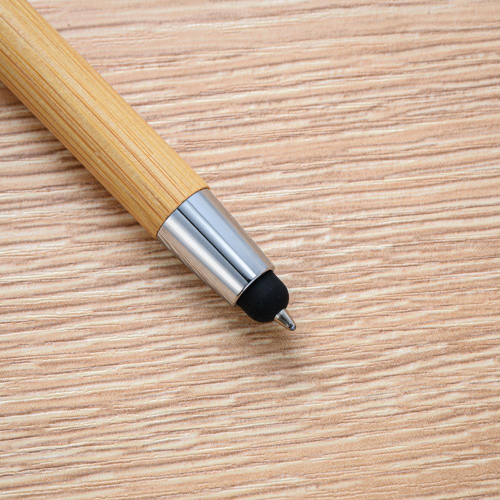 Bamboo Sustainable Pens Black Ink Stylus Touch Pen Упаковка из 5 шариковых ручек для офиса