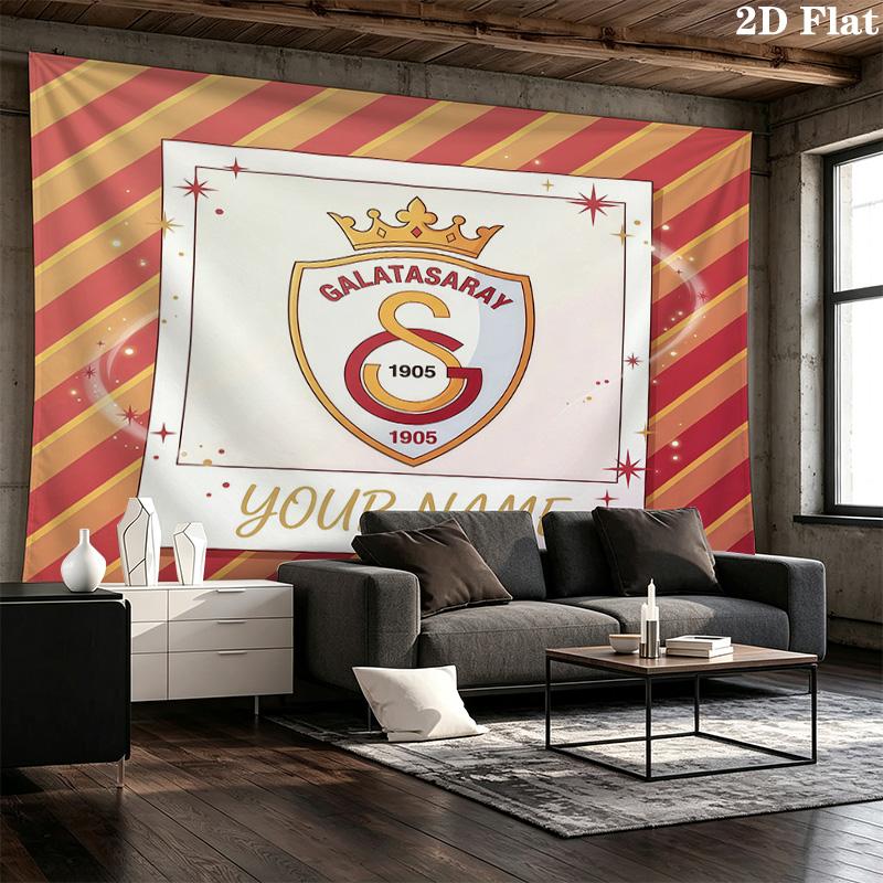 Custom Name Galatasaray2Printed Tapestry – Wall Hanging for Bedrooms, Dorms, and Home Decor