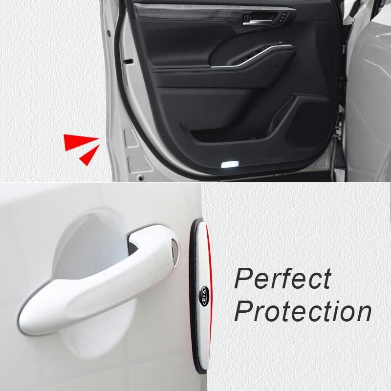 Car Door Anti-Collision Emblem Sticker Rubber Bumper Strip For Kia Cerato