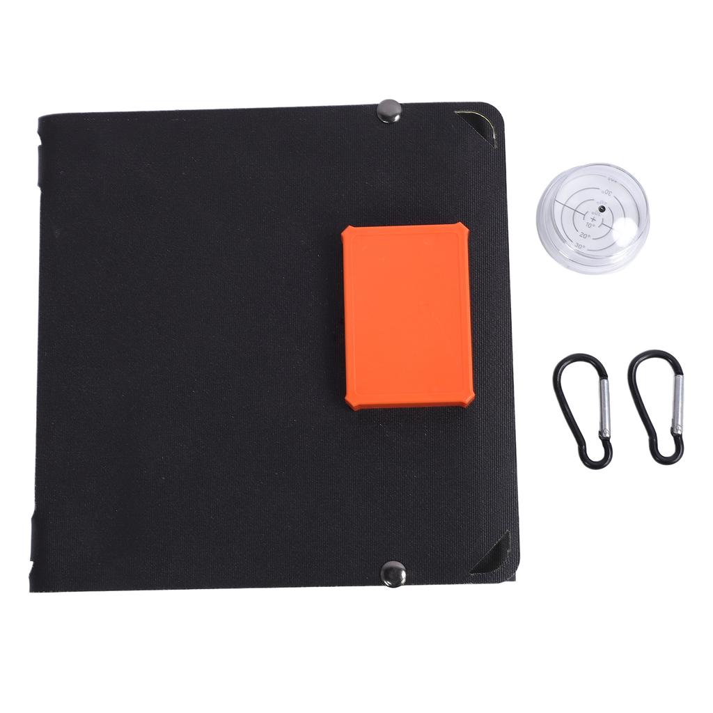 40W Foldable Solar Panel Double USB Water Resistant ETFE Foldable Solar Panel with Angle Finder for Outdoor Travel