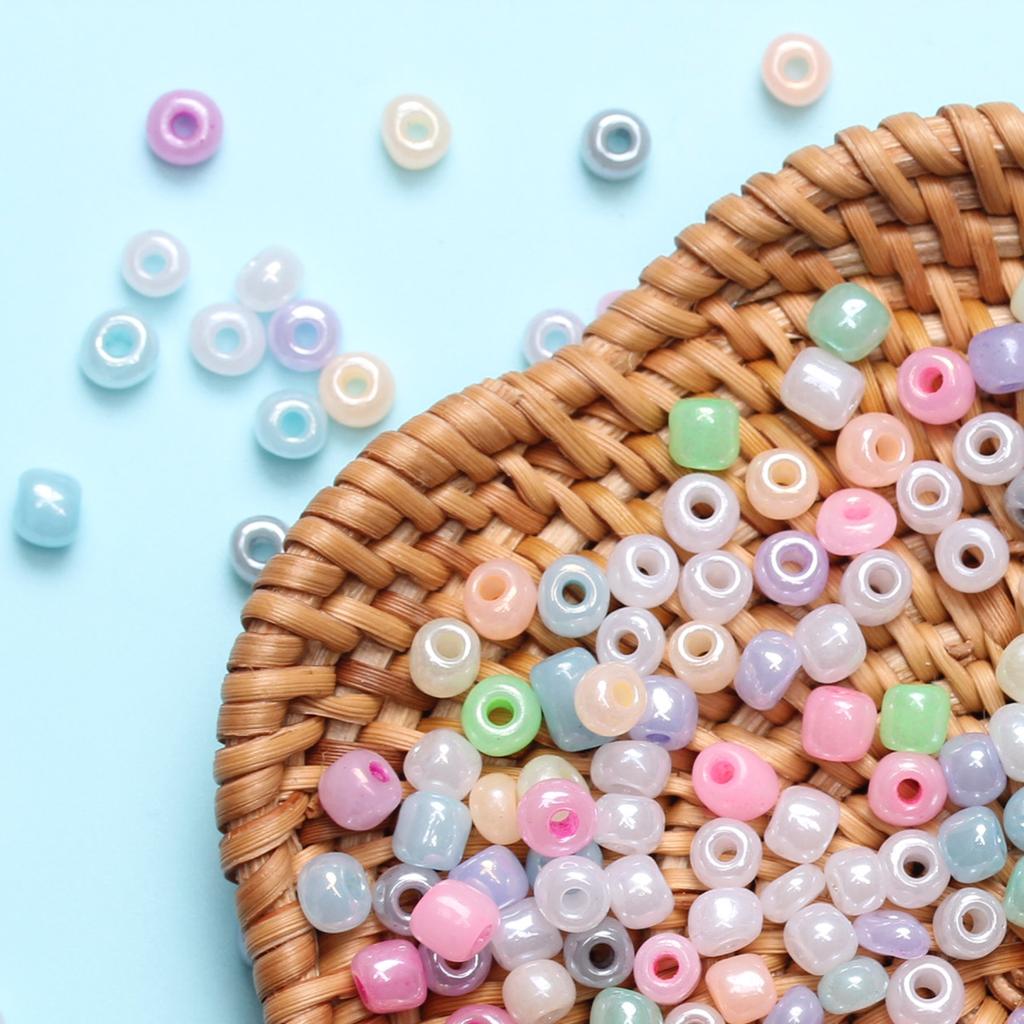 Seed Beads About300Pcs Round Hole Bead Handmade Candy Jewelry Makin DIY Beads Czech Glass Cream Color