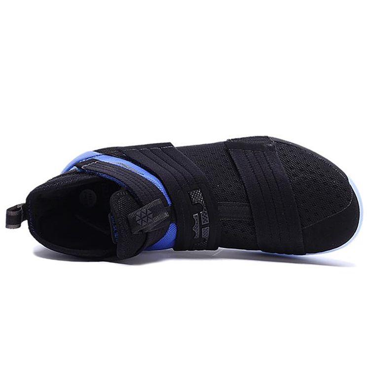 Nike Баскетбольные кроссовки Zoom Soldier 10 LeBron James Мужские кроссовки Черные Синие 852419-004