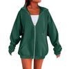 Women's Solid Color Zipper Sweatshirt Tops Daily Casual Jacket