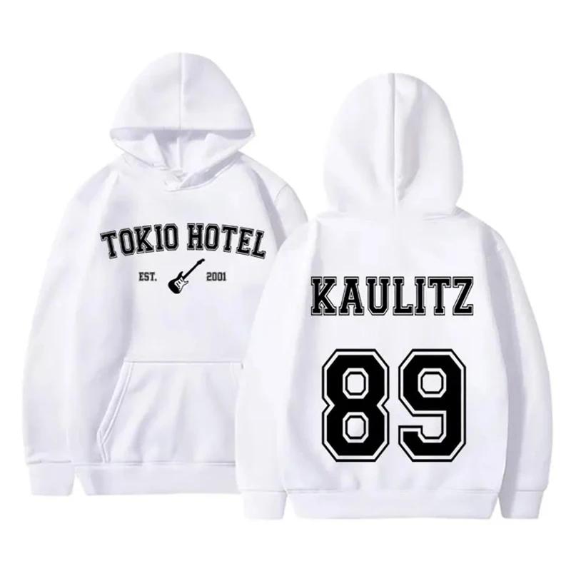 Толстовки с капюшоном для рок-группы Tokio Hotel Kaulitz, женская толстовка с капюшоном в стиле хип-хоп, пуловеры в стиле Харадзюку, толстовки большого размера, одежда