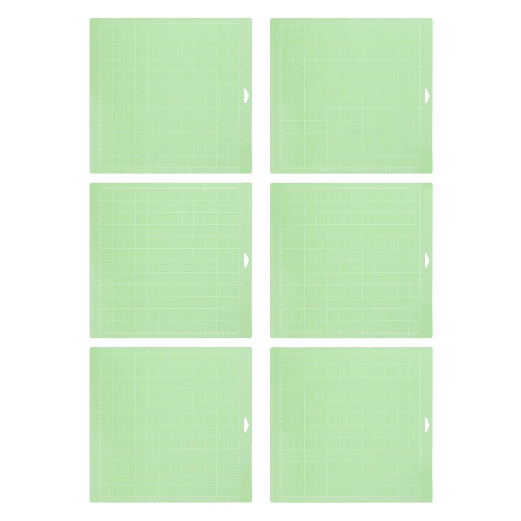6PCS Cutting Mat 12x12 Inch Green Gridded Craft Sewing Cutting Board for DIY Handicraft