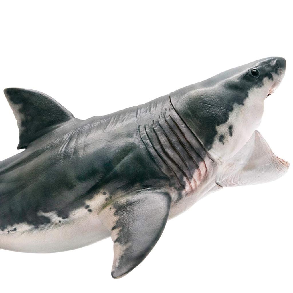 PNSO Megalodon Great White Shark Patton Shark Marine Animal Creature Fish Figure PVC Model Plastic Model Toy Premium Shark Lover Birthday Present