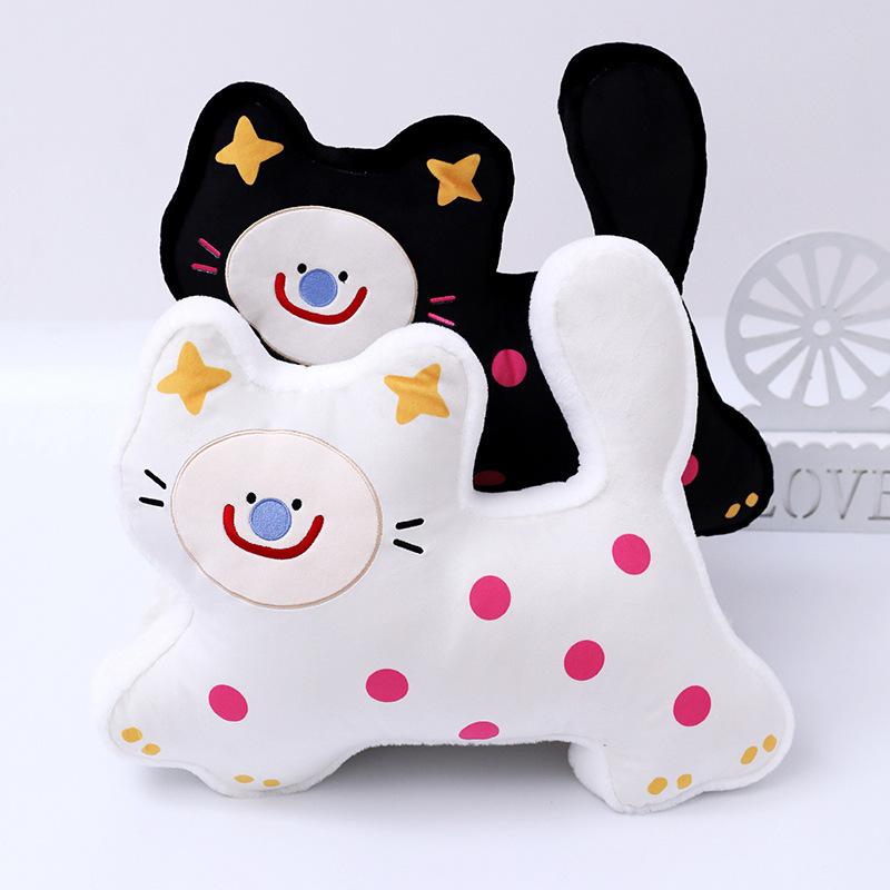 Милая подушка-клоун с котом, лечебная подушка для дивана, плюшевая подушка для сна для девочек и детей
