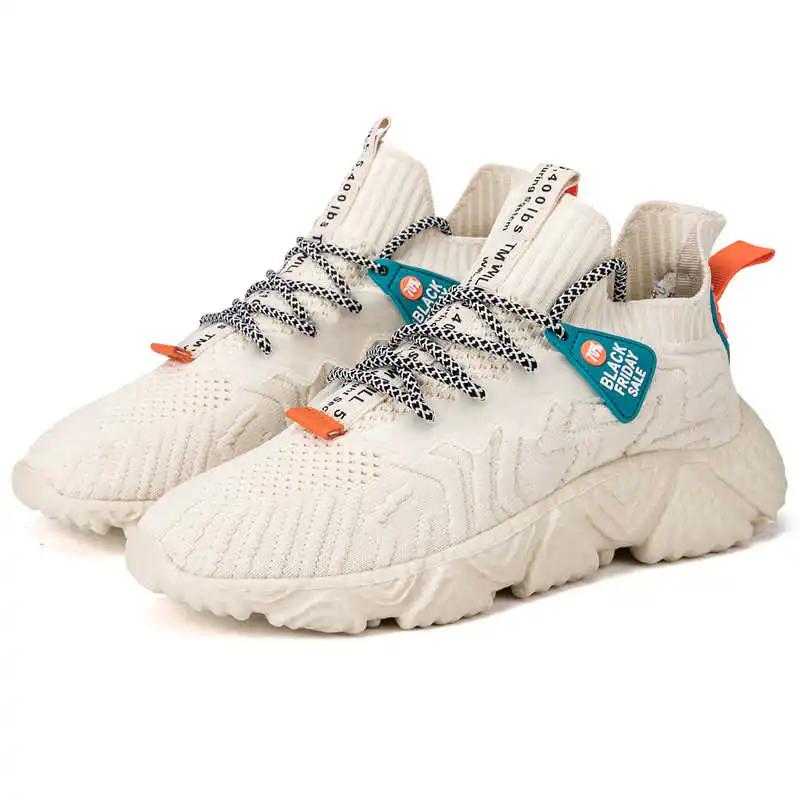 Thick Heeled Flat-heeled Orange Sneakers Casual Men's Shoes 47 Size Loafers White Sport Sabot Temis Zapato Sport