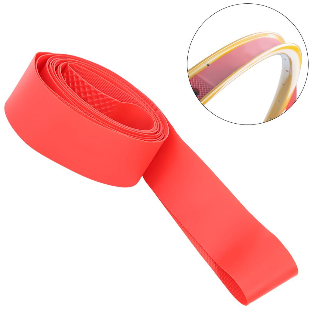 PVC Bicycle Inner Tube Tyre Mountain Bike Protection Pad Liner Bike Tire Rim Tape(Red 700C)
