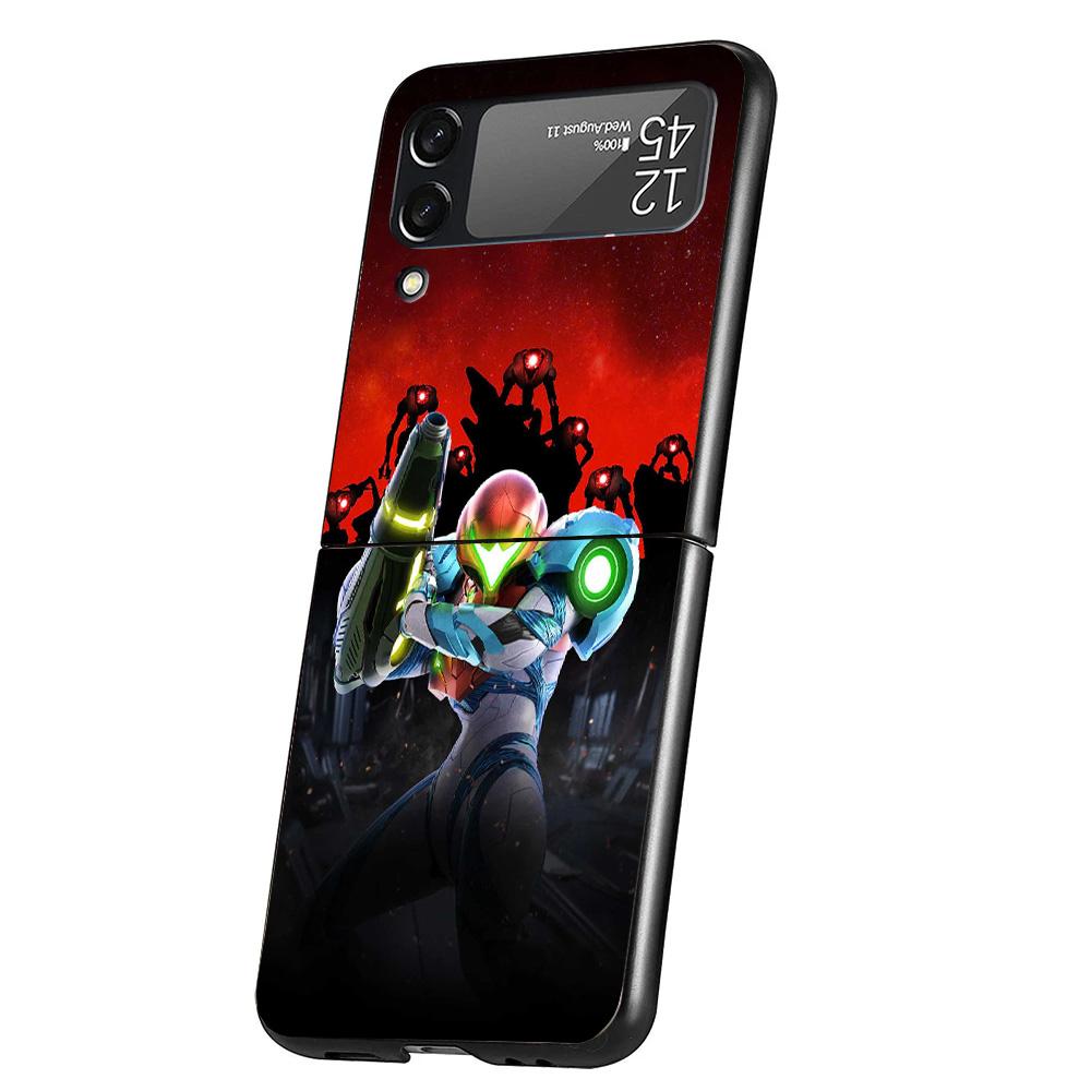 Game M-Metroids Cover Phone Case For Samsung Galaxy Z Flip 7 6 5 4 3 5G Flip7 Flip6 Flip5 Flip4 Flip3 Black Fundas Shell