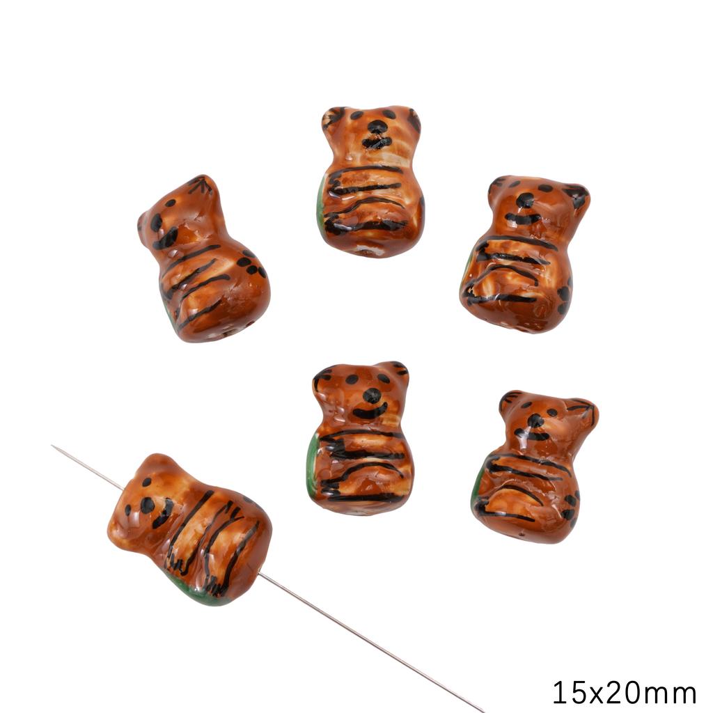 Керамические расписанные вручную бусины для милых животных-подвесок для браслетов, ожерелий и ювелирных изделий своими руками