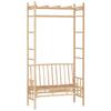 341742 vidaXL Banc de jardin avec pergola 116 cm Bambou