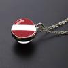 Ожерелье со стеклянным шаром и флагом страны, Россия, Франция, Испания, Великобритания, Италия, Польша, Украина, кулон с флагом, ожерелье, дорожный подарок