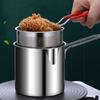 Deep Frying Pot Kitchen Fryer With Strainer Stainless Steel Tempura Fryer Pan Fry Pot Chicken Fried Chicken Cooking Tools