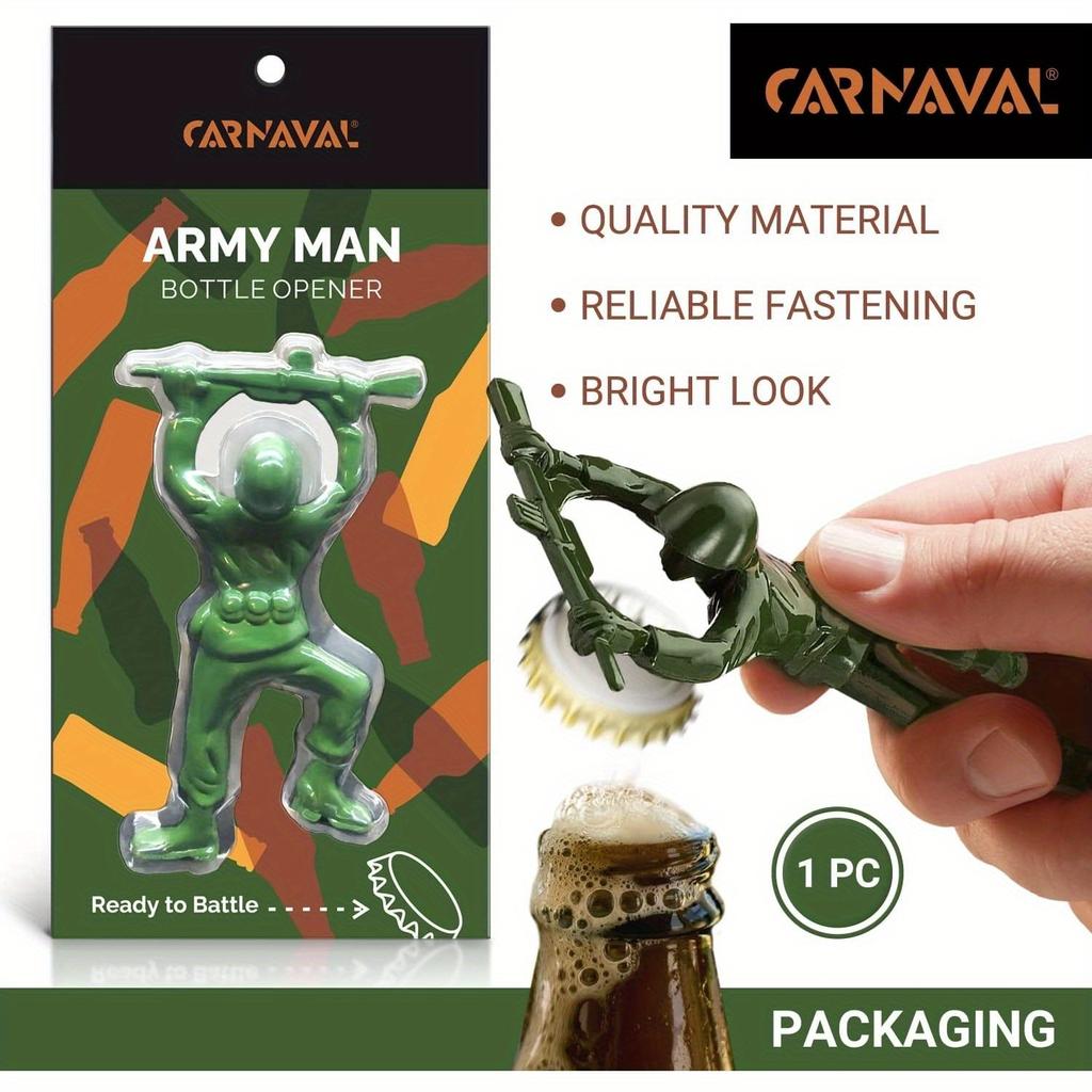 Зеленая открывалка для бутылок солдата, армейская открывалка для бутылок, уникальная открывалка для пива в форме солдата, забавная открывалка для бутылок, металлическая открывалка для бутылок