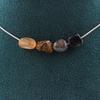Stones and Minerals. Necklace 4 Pietersite Beads from the USA. Stainless Steel Chain Necklace Women Men. Customizable Size.