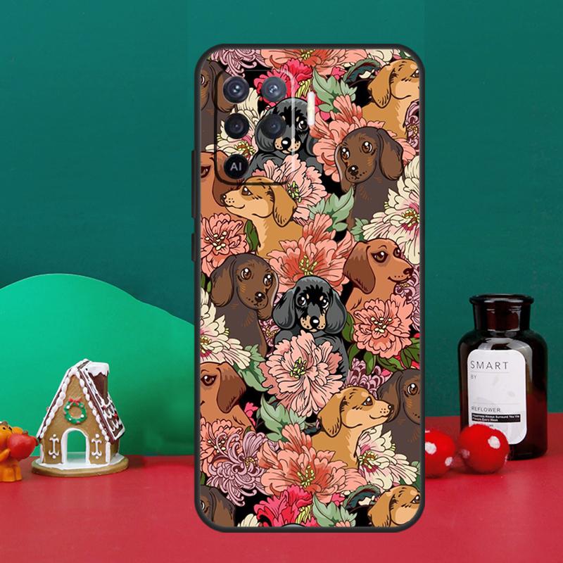 Dachshund Dog Case For Oppo A16 A76 A96 A17 A60 A40 A80 A98 A58 A78 A18 A38 A57 A74 A54 A94 A15 A5 A6 Pro