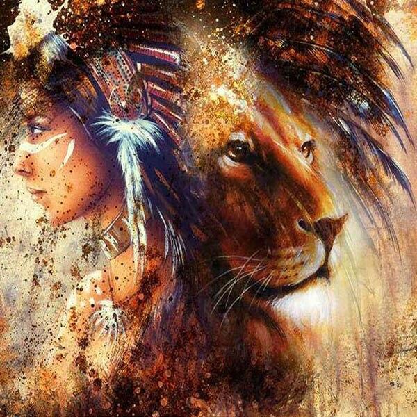 17 Style Full Round Drill Diamond Mosaic Lion Animals Diamond Painting Cross Stitch Wild Animal 5D DIY Diamond Embroidery Decor
