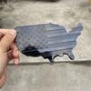 3D Металлическая Черная Эмблема Флага Карты Америки Значок Наклейка Декаль на Кузов Автомобиля 18x10см Новый
