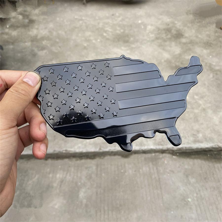 3D Металлическая Наклейка На Автомобиль Эмблема Значок Флаг Карты Америки Автозапчасти 18x10см Черный