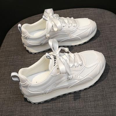 Сетчатые дышащие легкие кожаные туфли на толстой подошве, белые женские туфли Forrest Gump, летние новые повседневные спортивные туфли для сноуборда