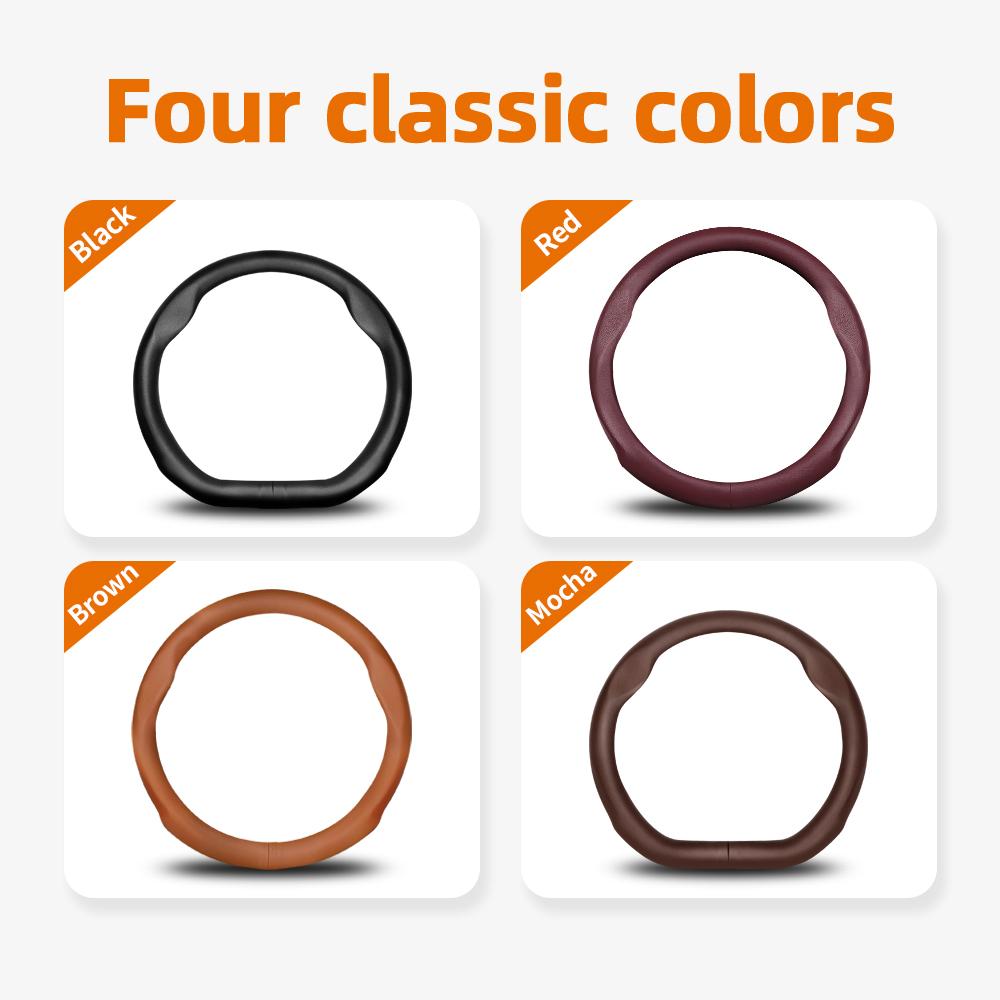 Suitable for Byd Ultra-Thin Breathable Leather Steering Wheel Cover Suitable for Dolphin Mini Seal Atto 3 King Shark 6 Song Pro e5