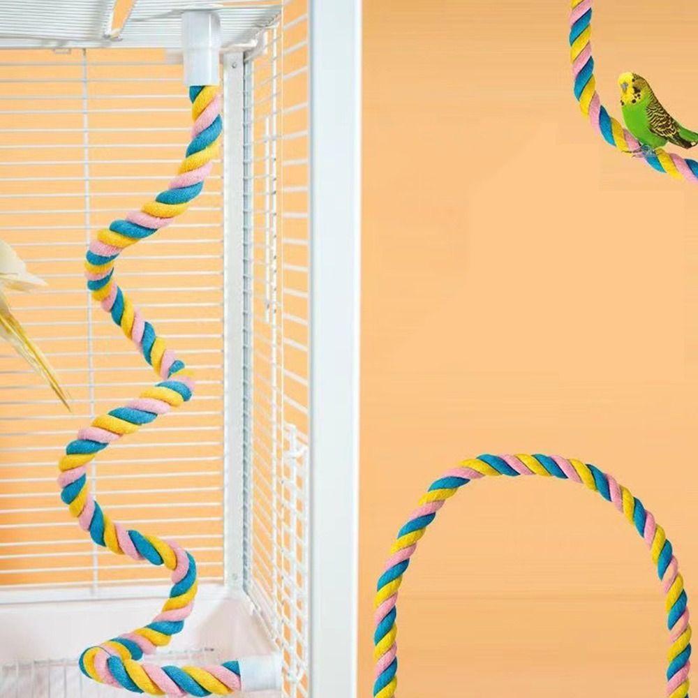 Cockatiel Cage Toy Climbing Rope Bird Toy Parrot Hanging Pet Supplies Rotating Swing