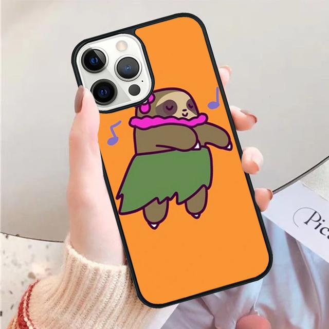 Cute Sloth Animals Phone Case for iPhone 17 Air 16 15 14 12 13 PLUS 11 PRO MAX Back Fundas coque Cover Shell