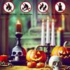 Ghost Shaped Plastic Candles Battery Operated 2/4/6 Pack White Spooky Candles for Party Favor Home Table Centerpieces Fireplace