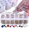 Nail Art Jewelry 12-Grid Boxed Glass Rhinestone Nail Art Diamond Special-Shaped Diamond Nail Art Jewelry Mixed
