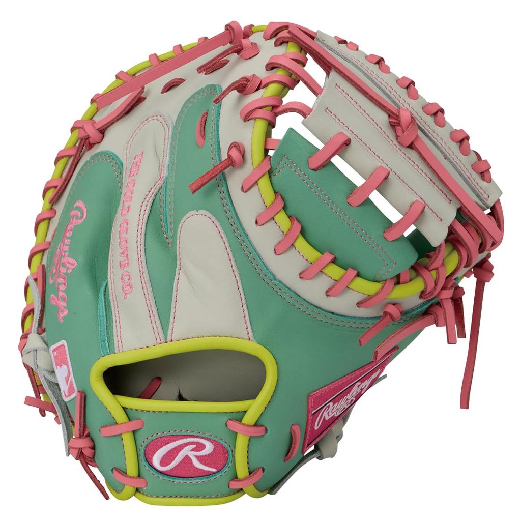 Rawlings MLB COLOR SYNC Baseball Glove 33 throw HOH® Catcher's (Mint/White, inches) - Right-handed