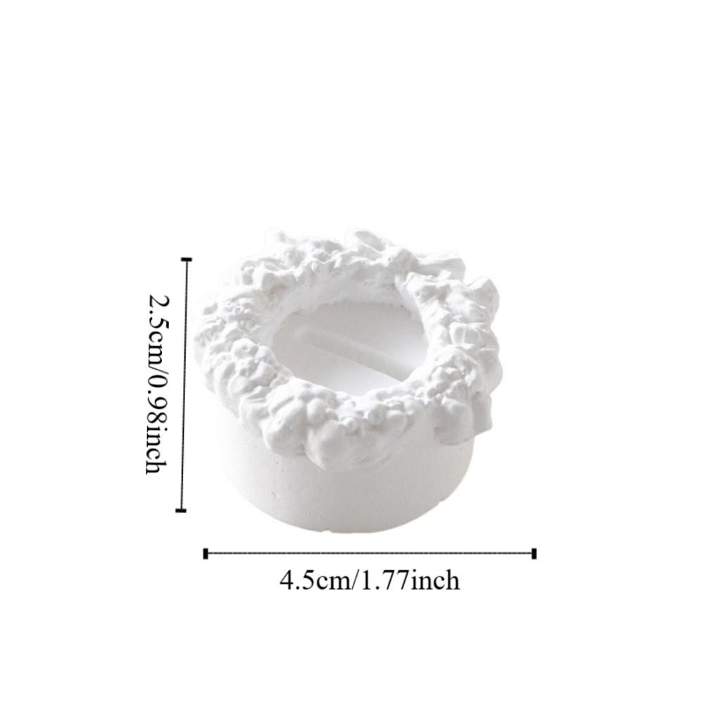 Vintage Cake Shape Ring Stand White Gypsum Ring Display Rack Plaster Ring Holder  Photo Props