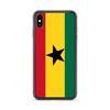 Coque iPhone - Ghana - XS Max - Souple - Multicolore - Design Drapeau