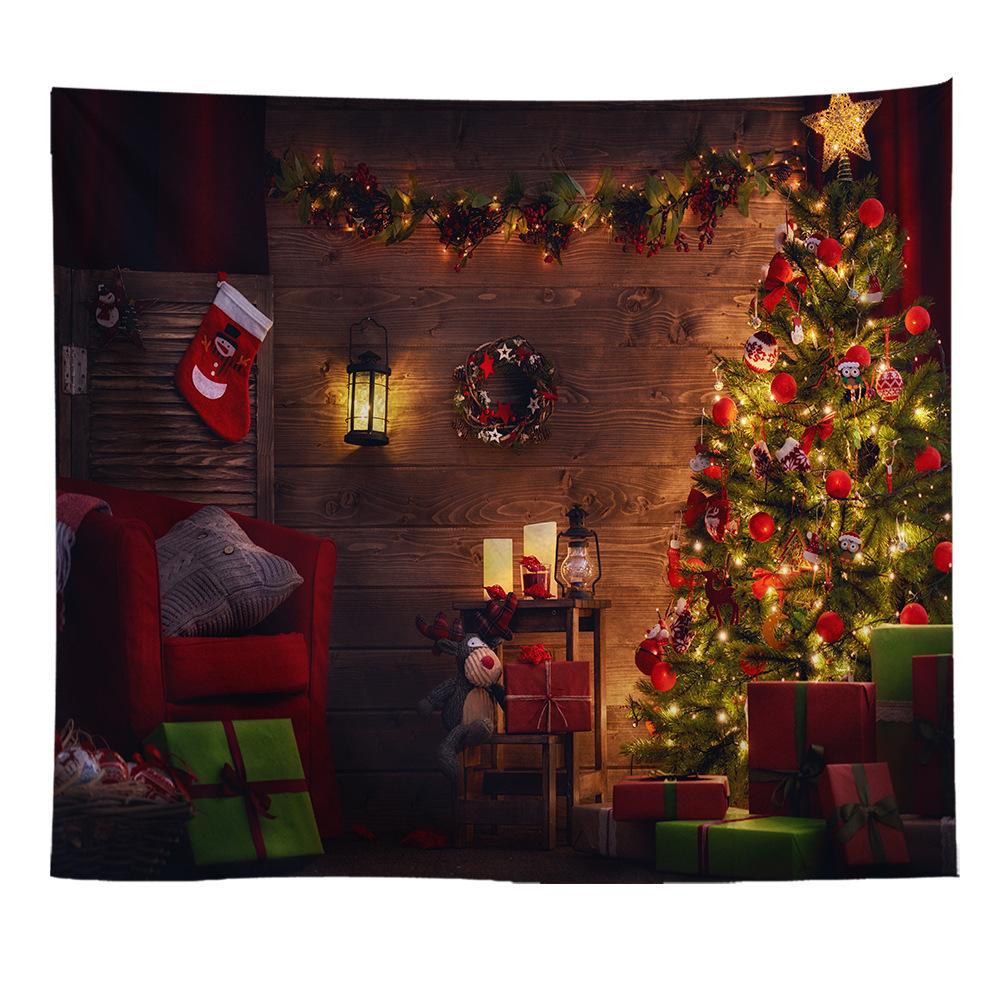 Европейский и американский рождественский печатный гобелен, настенный ковер, картина, фоновая картина, подвесная ткань