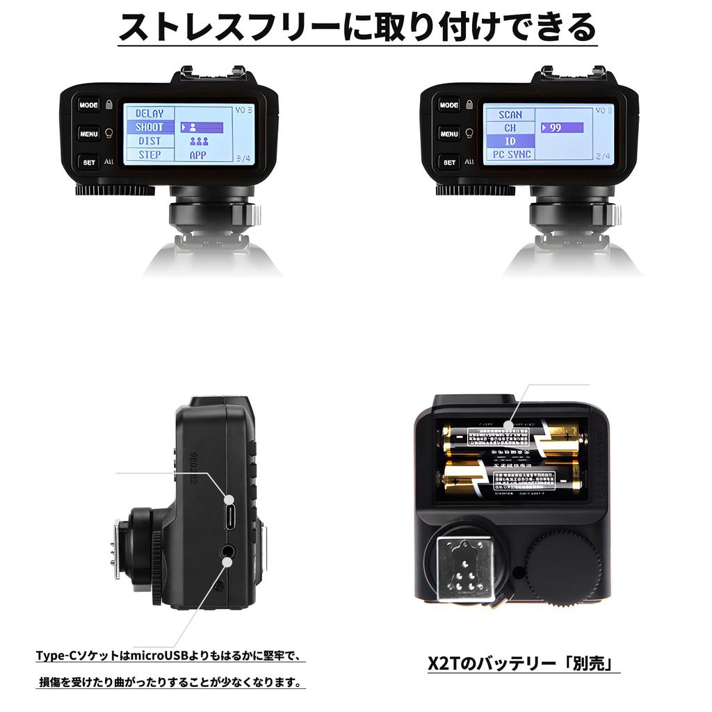 Godox Flash Trigger with Flash Receiver for TTL 32 Remote Compatible with Canon SLR Eligible Invoices Available X2T-C+X1R-C Canon, 1/8000s, Channels,