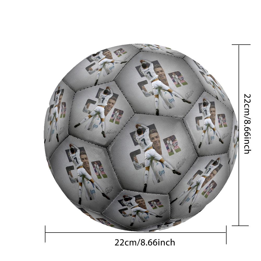 Cristiano Ronaldo Size 5 Soccer Football Machine-Stitched Indoor/Outdoor Training and Matches Unique Gift for Soccer Lovers